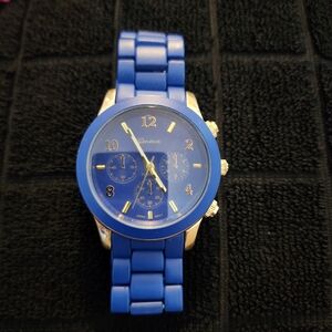 Geneva Royal Blue Watch with Gold Details